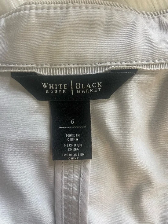 White House Black Market Sz 6 Grey Women’s Light Weight Jacket - Picture 2 of 14